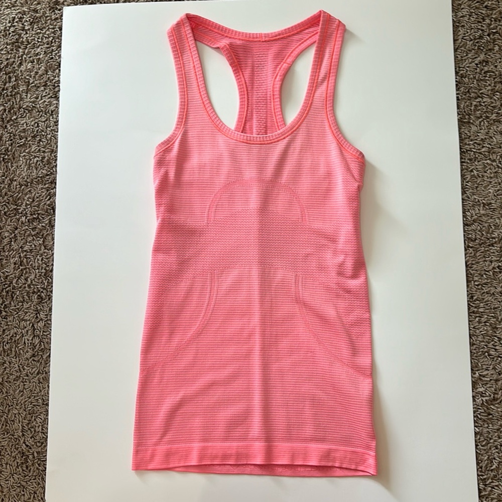 pretty coral lululemon tank top